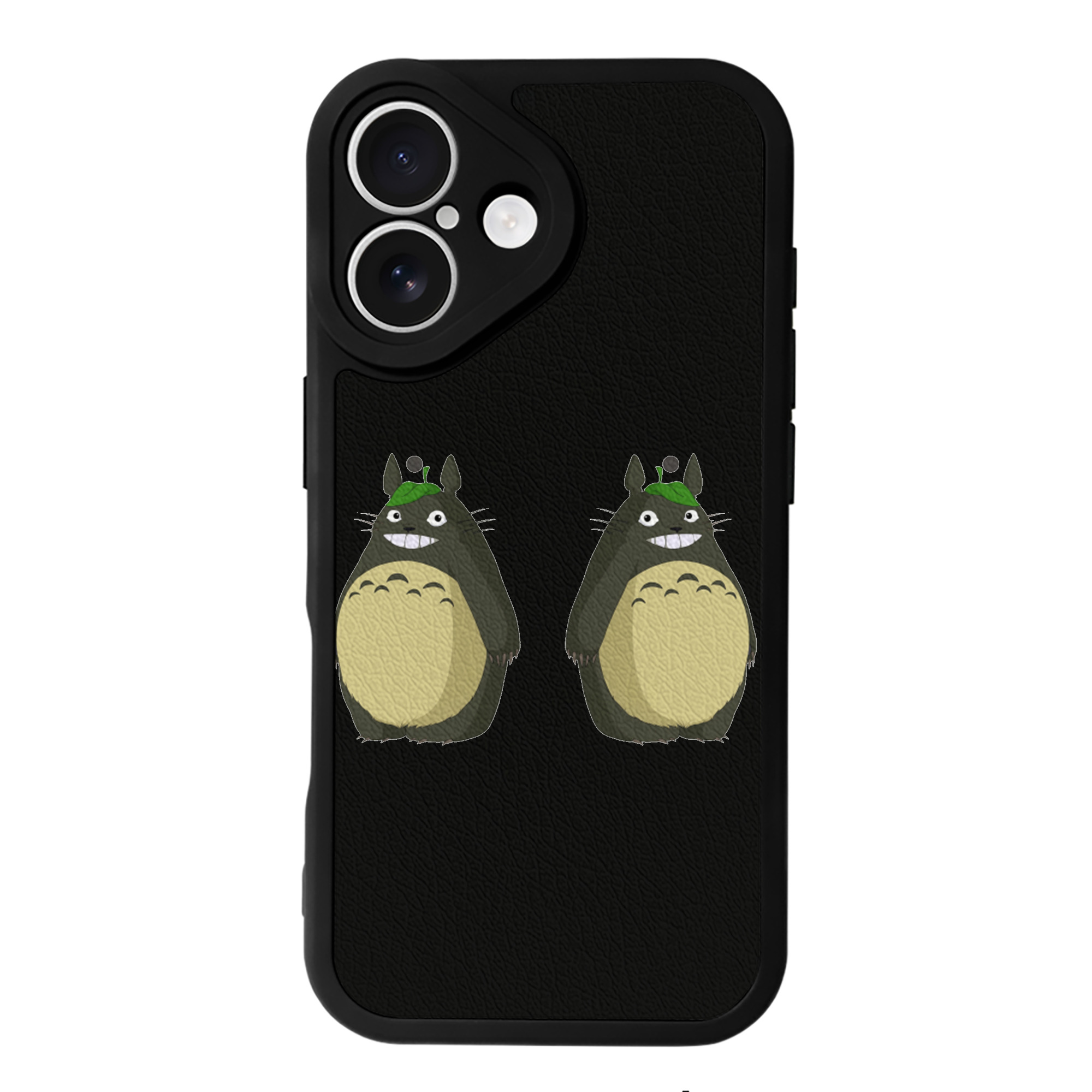 （画像用） となりのトトロ 草壁メイ 草壁サツキ My Neighbor Totoro Satsuki Kusakabe Mei Kusakabe 【iPhone 16シリーズ対応】シリコンスマホケース（レザー調） 材質：シリコン